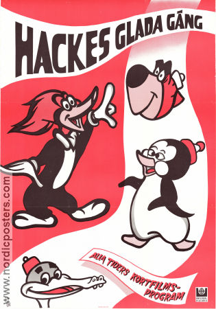 Hackes glada gäng 1969 movie poster Hacke Hackspett Woody Woodpecker Walter Lantz Animation