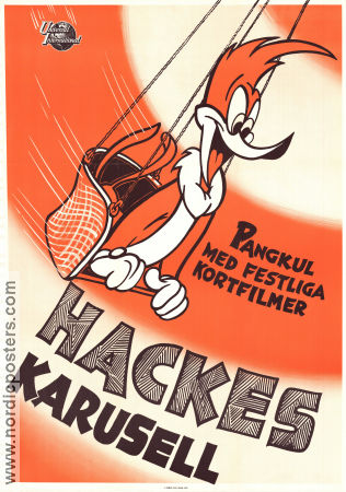 Hackes karusell 1957 movie poster Hacke Hackspett Woody Woodpecker Walter Lantz Animation From comics