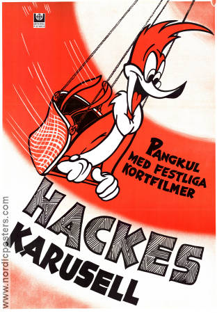 Hackes karusell 1968 movie poster Hacke Hackspett Woody Woodpecker Walter Lantz Animation From comics