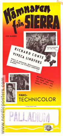 Hämnaren från Sierra 1952 poster Richard Conte Viveca Lindfors Barbara Britton Lesley Selander