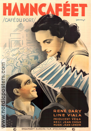 Le café du port 1940 poster René Dary Jean Choux
