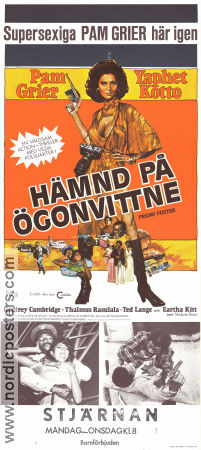 Hämnd på ögonvittne 1975 poster Pam Grier Yaphet Kotto Eartha Kitt Arthur Marks Black Cast Kultfilmer