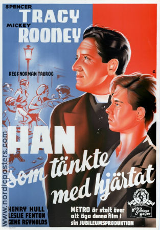 Han som tänkte med hjärtat 1938 poster Spencer Tracy Mickey Rooney Henry Hill Norman Taurog Skepp och båtar