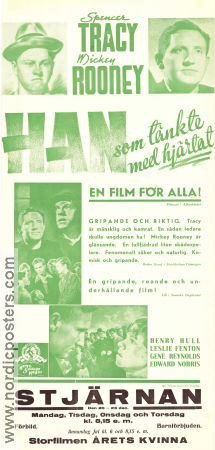 Han som tänkte med hjärtat 1938 poster Spencer Tracy Mickey Rooney Henry Hill Norman Taurog Skepp och båtar