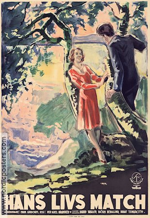 Hans livs match 1932 movie poster Birgit Tengroth Sigurd Wallén Artistic posters