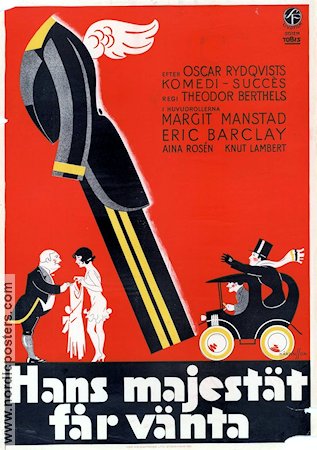 Hans majestät får vänta 1931 movie poster Margit Manstad Eric Barclay
