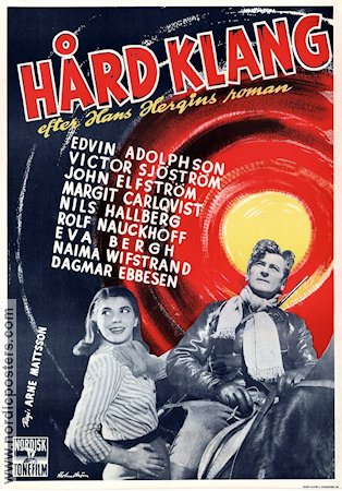 Hård klang 1952 movie poster Edvin Adolphson Margit Carlqvist Victor Sjöström Arne Mattsson