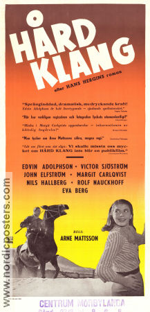 Hård klang 1952 movie poster Edvin Adolphson Margit Carlqvist Victor Sjöström Arne Mattsson