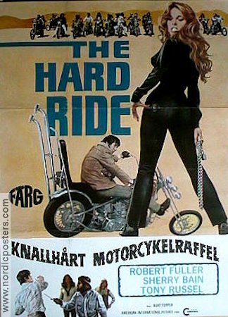 The Hard Ride 1971 movie poster Robert Fuller Sherry Bain Tony Russel Burt Topper Ladies Motorcycles