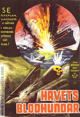 Submarine Seahawk 1958 movie poster John Bentley Brett Halsey Wayne Heffley Spencer Gordon Bennet Ships and navy