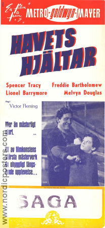 Havets hjältar 1937 poster Spencer Tracy Freddie Bartholomew Victor Fleming Text: Rudyard Kipling Skepp och båtar