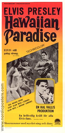 Hawaiian Paradise 1966 poster Elvis Presley Suzanna Leigh James Shigeta Michael D Moore Musikaler