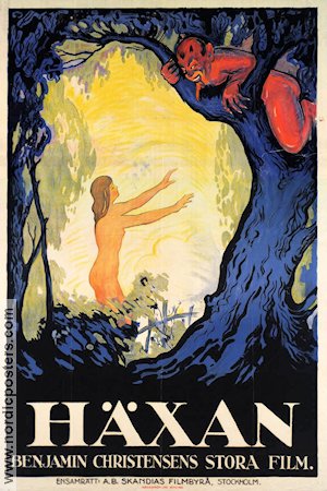 Heksen 1922 movie poster Benjamin Christensen Denmark Find more: Film 100 Years