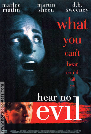 Hear No Evil 1993 movie poster Marlee Matlin Martin Sheen DB Sweeney Robert Greenwald