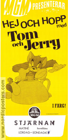 Hej och hopp med Tom och Jerry 1969 poster Tom and Jerry Mel Blanc Joseph Barbera Animerat Från TV