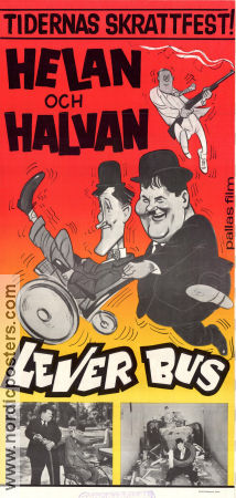 Helan och Halvan lever bus 1938 poster Laurel and Hardy Stan Laurel Oliver Hardy Patricia Ellis John G Blystone