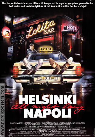 Helsinki Napoli All Night Long 1987 movie poster Kari Vänänen Mika Kaurismäki Cars and racing Finland