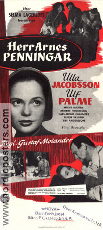 Herr Arnes penningar 1955 movie poster Ulla Jacobsson Ulf Palme Hugo Björne Bibi Andersson Gustaf Molander Writer: Selma Lagerlöf