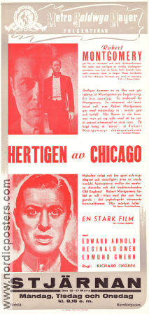 Hertigen av Chicago 1940 poster Robert Montgomery Edward Arnold Reginald Owen Richard Thorpe