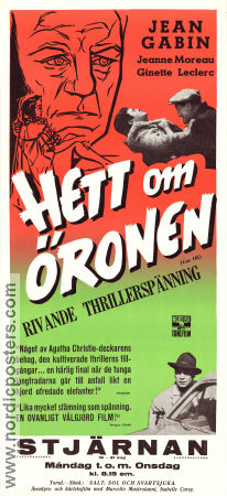 Hett om öronen 1955 poster Jean Gabin Jeanne Moreau Gaby Basset Gilles Grangier