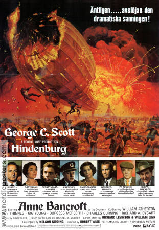 Hindenburg 1976 movie poster George C Scott Anne Bancroft Robert Wise Planes