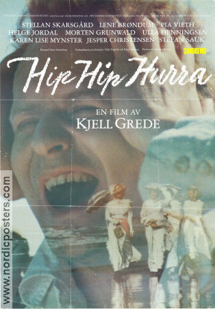 Hip Hip Hurra! 1987 movie poster Stellan Skarsgård Lene Bröndum Pia Vieth Kjell Grede Beach Denmark