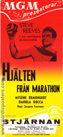 Hjälten från Marathon 1959 poster Steve Reeves Mylene Demongeot Sergio Fantoni Jacques Tourneur