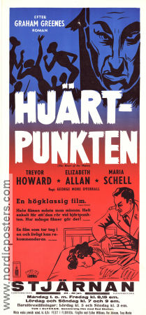 Hjärtpunkten 1953 poster Trevor Howard Elizabeth Allan Maria Schell George More O´Ferrall