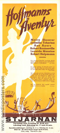 Hoffmans äventyr 1951 poster Moira Shearer Robert Rounseville Ludmilla Tchérina Emeric Pressburger Balett Musikaler