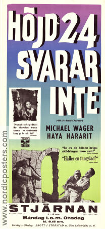 Höjd 24 svarar inte 1955 poster Edward Mulhare Haya Harareet Michael Shillo Thorold Dickinson