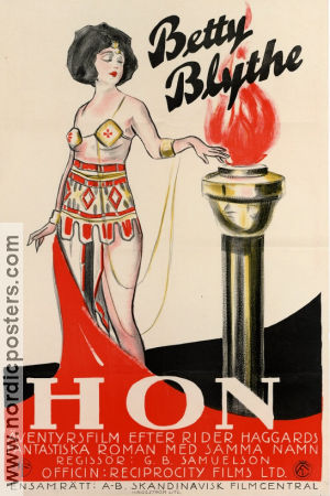 She 1925 movie poster Betty Blythe Carlyle Blackwell Leander De Cordova