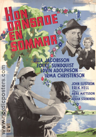 One Summer of Happiness 1951 movie poster Ulla Jacobsson Folke Sundquist Arne Mattsson