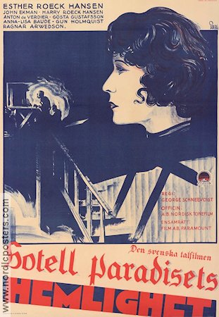 Hotell paradisets hemlighet 1931 movie poster Ester Roeck Hansen Poster artwork: Gösta Åberg Denmark