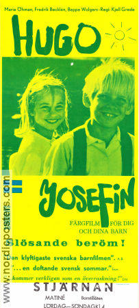 Hugo och Josefin 1967 poster Fredrik Becklén Marie Öhman Beppe Wolgers Kjell Grede Text: Maria Gripe Barn