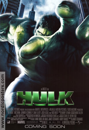 The Hulk 2003 poster Eric Bana Ang Lee