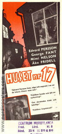 Huset nr 17 1949 movie poster Edvard Persson George Fant Mimi Nelson Gösta Stevens
