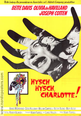 Hush Hush Sweet Charlotte 1965 movie poster Bette Davis Joseph Cotten Robert Aldrich