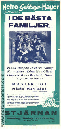 I de bästa familjer 1938 poster Robert Young Frank Morgan Mary Astor Edward Buzzell