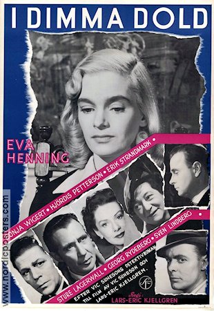 I dimma dold 1953 movie poster Sonja Wigert Eva Henning Sven Lindberg