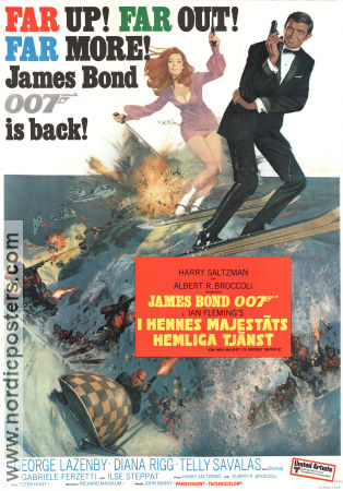 On Her Majesty´s Secret Service 1969 poster George Lazenby Peter Hunt