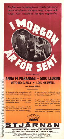 I morgon är för sent 1950 poster Vittorio De Sica Lois Maxwell Gabrielle Dorziat Léonide Moguy