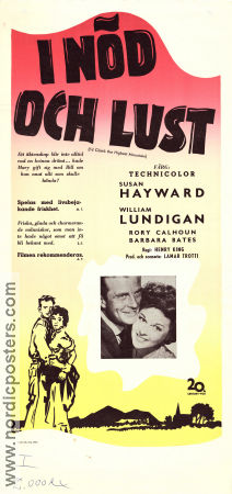 I nöd och lust 1951 poster Susan Hayward William Lundigan Rory Calhoun Henry King