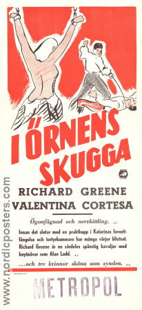 I örnens skugga 1950 poster Richard Greene Valentina Cortese Greta Gynt Sidney Salkow