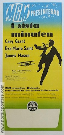 North By Northwest 1959 movie poster Cary Grant Eva Marie Saint James Mason Alfred Hitchcock