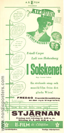 I solskenet 1936 poster Jan Kiepura Friedl Czepa Luli Deste Carmine Gallone