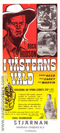 I västerns våld 1953 poster Rock Hudson Donna Reed Philip Carey Raoul Walsh