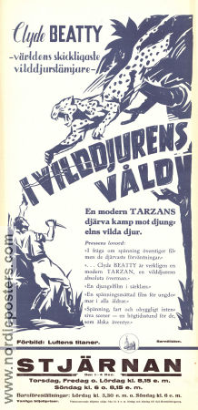 I vilddjurens våld 1934 poster Clyde Beatty Syd Saylor Cecilia Parker David Howard