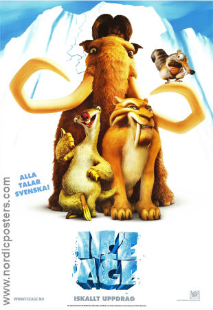 Ice Age 2002 movie poster Denis Leary Chris Wedge Animation Cats