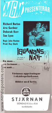 The Night of the Iguana 1964 movie poster Richard Burton Ava Gardner Deborah Kerr John Huston