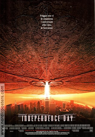 Independence Day 1996 movie poster Will Smith Bill Pullman Jeff Goldblum Roland Emmerich Spaceships